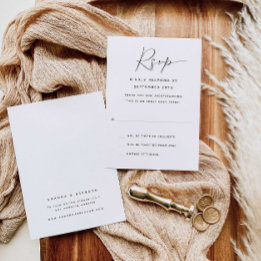 Volwassenen Moderne Kalligrafie Trouw RSVP Kaart