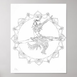 Volwassenen Poster Mandala Jazz Dancer
