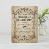 Volwassenen Vintage Gotische Schedel Halloween Fee Kaart (Staand voorkant)