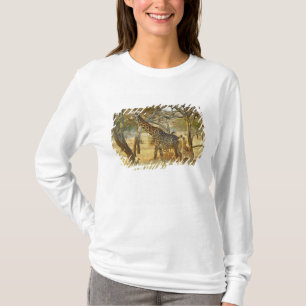 Volwassenen vrouw en jonge Giraffe, Giraffa T-shirt