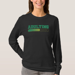 Volwassenen wachten op grappige 18e verjaardag vol t-shirt