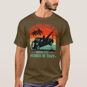 Volwassenenmens Retro Style Tow Truck Camel Towing T-shirt