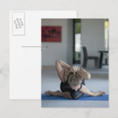 Volwassenenvrouw die 3 briefkaart (Voorkant / Achterkant)