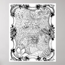 Volwassenkleurend Poster "Moedertuinkunst"