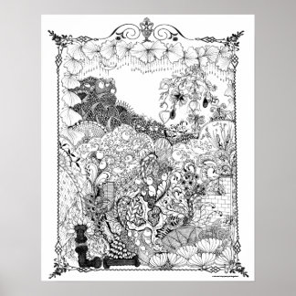 Volwassenkleurig Poster "Luchters van bloemen"