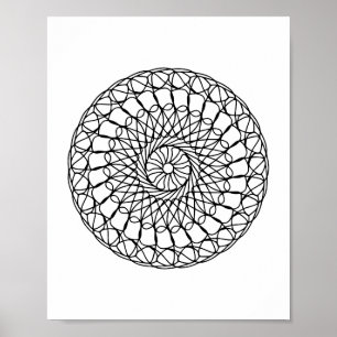 Volwassenkleurige pagina Mandala DIY Wall Art Post Poster