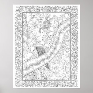 Volwassenkleurige Poster "Peace, Love & Joy Art"