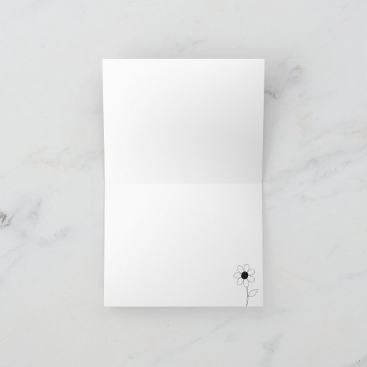 Volwassenkleurige vun-bloemen en pooldots Hartelij Bedankkaart (Binnen)