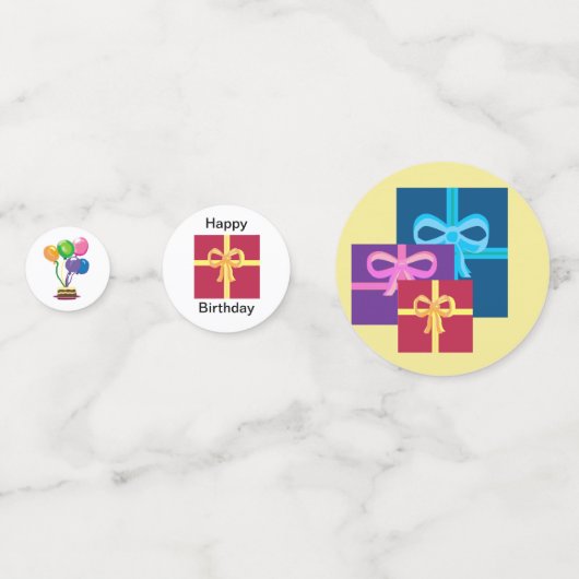 Volwassenverjaardagscocktail Confetti (Achterkanten)