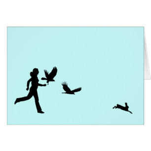 Voman Flying Harris Hawks