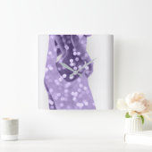 Voman Venus Body Silver Grey Violet Paars Vierkante Klok (Huis)