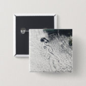 Von Karmann cloud vortices Vierkante Button 5,1 Cm (Voorkant /achterkant)