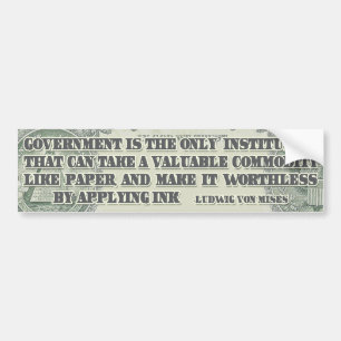 Von Mises op papier Bumpersticker