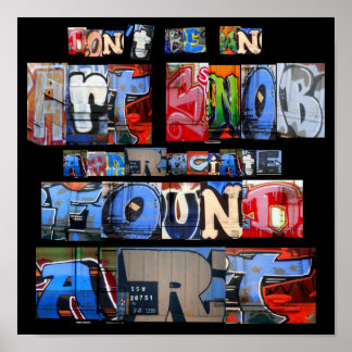 Vond Art Graffiti-Poster Poster