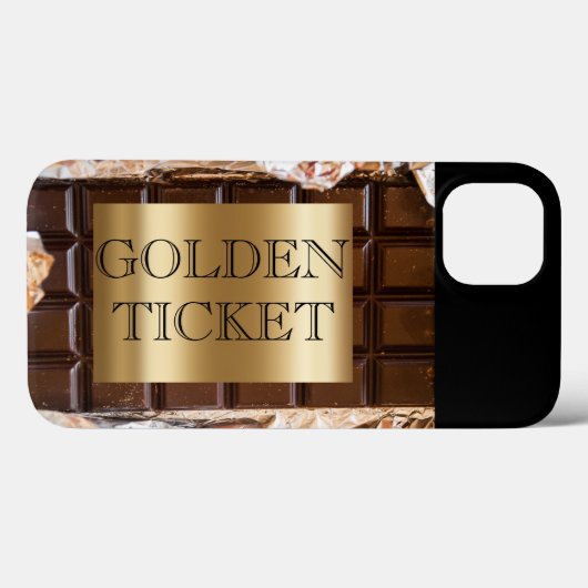 Vond het gouden kaartje chocoladereep Case-Mate iPhone case (Achterkant (horizontaal))