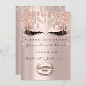 Vonk 16e schijven Glitter Bridal Makeup Lips Kaart (Voorkant / Achterkant)