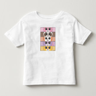 Vonk vreugde met kleurrijke dierlijke personages v kinder shirts