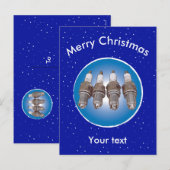 Vonkbougies van de motor feestdagenkaart (Voorkant / Achterkant)