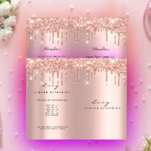 Vonken Glitter Make-up Oog Wimper Prijzen Folder R Flyer