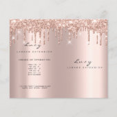 Vonken Glitter Make-up Oog Wimper Prijzen Folder R Flyer (Voorkant)