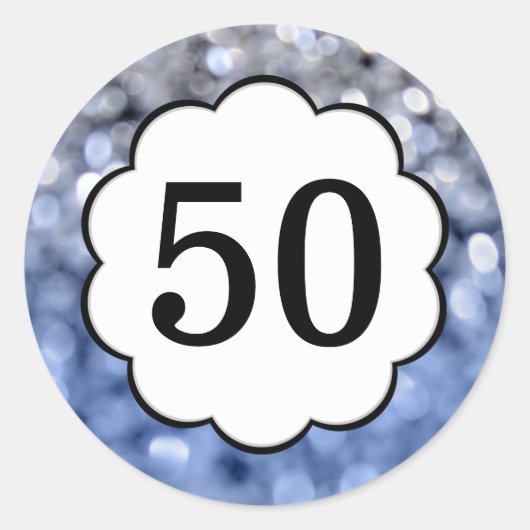 Vonken - Nummer 50 ronde Sticker (Voorkant)