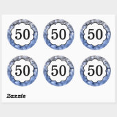 Vonken - Nummer 50 ronde Sticker (Vel)