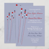 Vonken Vliegen Vierde Juli Huwelijksuitnodiging Kaart (Voorkant / Achterkant)