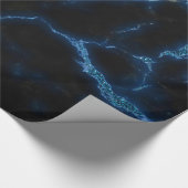 Vonkt wit en blauw glitter cadeaupapier (Hoek)