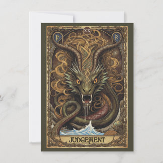 Vonnis Noorse Tarot Kunst Platte Dankkaart Bedankkaart