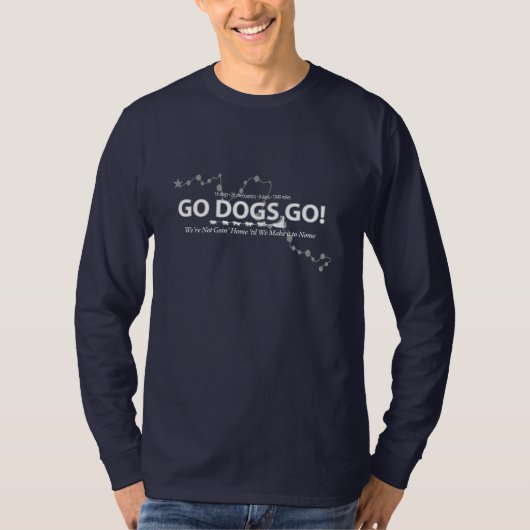 "Vont les chiens vont" long T-shirt de douille (Devant)