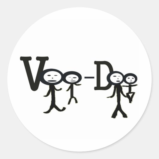 voo Doo Ronde Sticker (Voorkant)