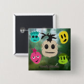 Voodoekjes ~ Moeras Vierkante Button 5,1 Cm (Voorkant /achterkant)