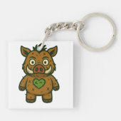 Voodoo Boar - Patchy Warrior Piglet Sleutelhanger (Achterkant)
