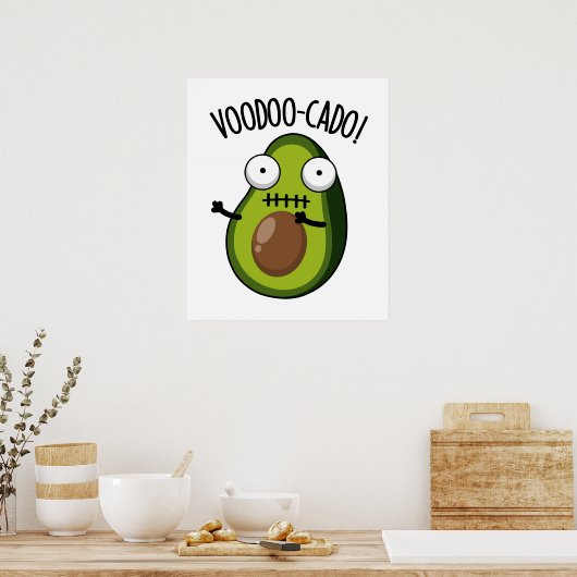 Voodoo-cado Funny Avocado Pun Poster (Keuken)