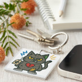 Voodoo Cat – Grumpy Charm Sleutelhanger (Voorkant Rechts)