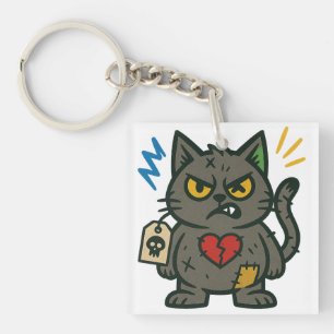 Voodoo Cat – Grumpy Charm Sleutelhanger