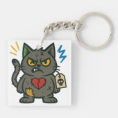 Voodoo Cat – Grumpy Charm Sleutelhanger (Achterkant)
