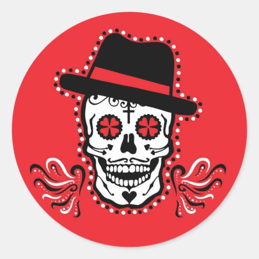 VooDoo Cookers (rood) Ronde Sticker (Voorkant)