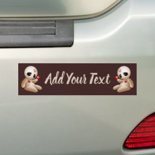 Voodoo Doll Cartoon in Love Bumpersticker