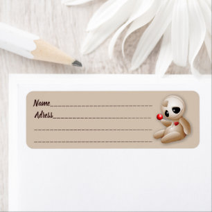 Voodoo Doll Cartoon in Love Etiket