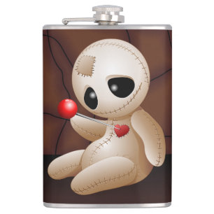 Voodoo Doll Cartoon in Love Heupfles