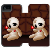 Voodoo Doll Cartoon in Love Incipio iPhone Portemonnee Hoesje (Agenda Open)
