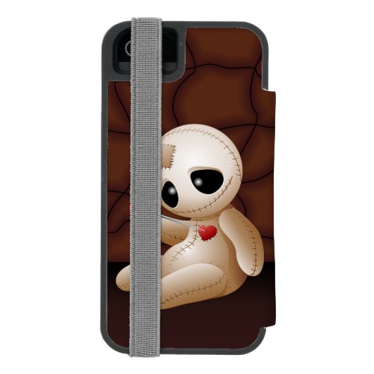 Voodoo Doll Cartoon in Love Incipio iPhone Portemonnee Hoesje (Agenda Achterkant)