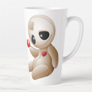 Voodoo Doll Cartoon in Love Latte Mok