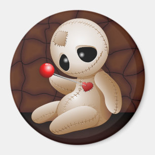 Voodoo Doll Cartoon in Love Magneet