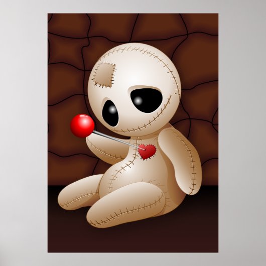 Voodoo Doll Cartoon in Love Poster (Voorkant)