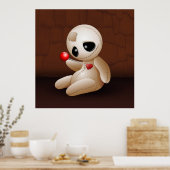 Voodoo Doll Cartoon in Love posters (Keuken)