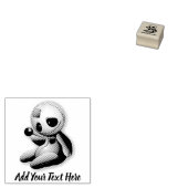 Voodoo Doll Cartoon in Love Rubberstempel (Gestempeld)