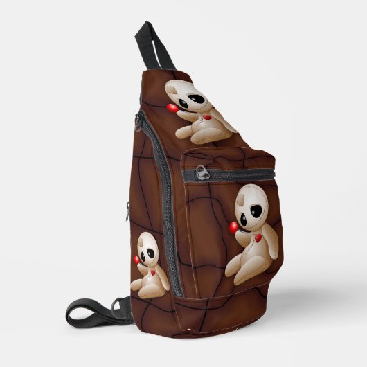 Voodoo Doll Cartoon in Love Sling Bag (Linkerhoek)