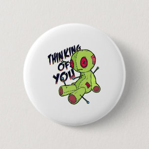 Voodoo Doll Denking of You Ronde Button 5,7 Cm
